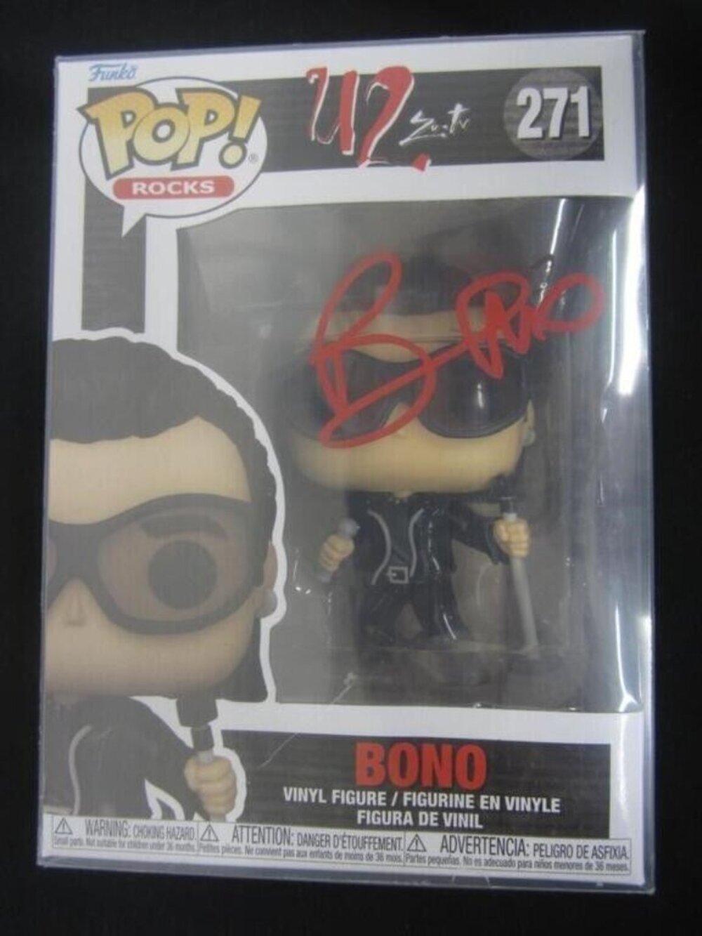 Bono signed Funko Pop! Rocks: Bono #271 w/COA
